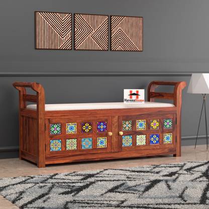 HavenzHome HavenzHome Classic Wooden Settee Elegant 2-Seater Sofa Fabric 2 Seater  Sofa