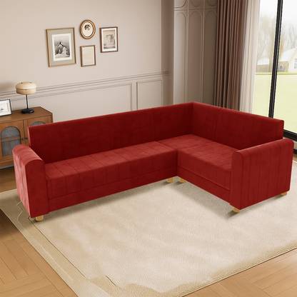 Dr Smith L-Shape 6 Seater Sofa, Extra Spacious Fabric 6 Seater Sofa