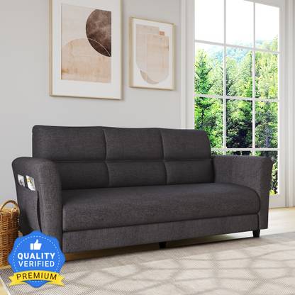 @Home by nilkamal Oliver Fabric 3 Seater Sofa