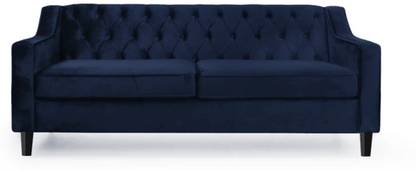 Caradel Kevin 3 Seater Sofa For Living Room, Bedroom, Office - Blue Fabric 3 Seater  Sofa