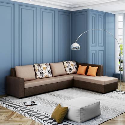 SKP FACTORY Fabric 6 Seater  Sofa