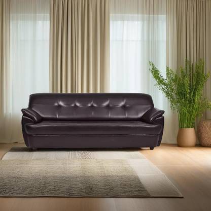 RM HOME Leatherette 3 Seater  Sofa