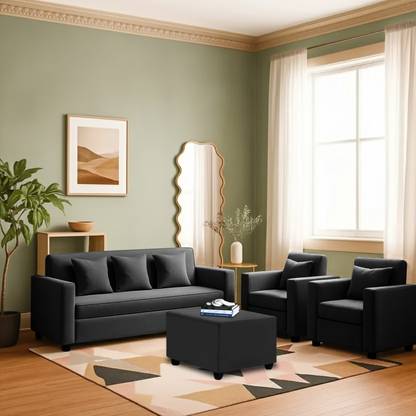 Dr Smith 3 + 1+1 Sofa Set Fabric 5 Seater Sofa