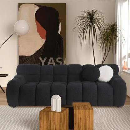 Soul Light Art 86.61'' Upholstered 3 Seater Sofa Three Seater Sofa Fabric 3 Seater  Sofa