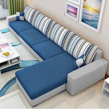 CasaStyle Adona 5 Seater RHS Fabric L Shape Sofa Set Fabric 5 Seater  Sofa