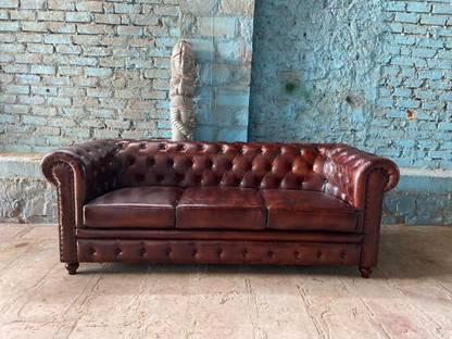 JASSI BROTHER Leather 3 Seater  Sofa