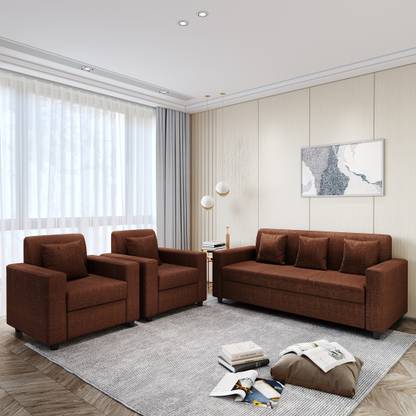 Flipkart Perfect Homes Omega Jute Fabric 3 + 1 + 1 Sofa Set