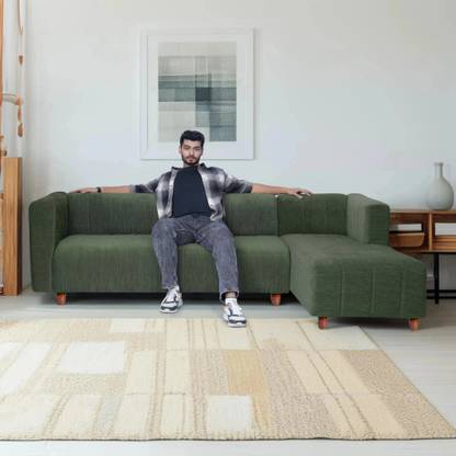 Seventh Heaven Tokyo, Extra Spacious, Chenille Molfino Fabric 6 Seater  Sofa