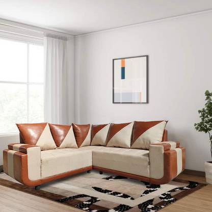 ELTOP Berger Sofa Set Corner L-shape Fabric 5 Seater  Sofa