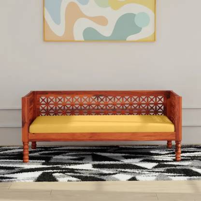 Home wood 3 Seater Sofa (Finish Color - Reddish Rosewood, DIY(Do-It-Yourself)) Fabric 3 Seater  Sofa