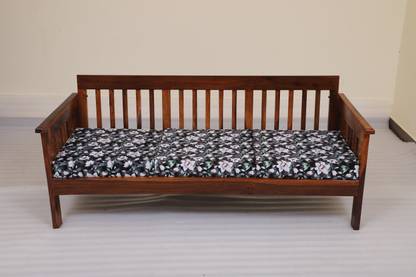 Cherry Wood Rosewood (Sheesham) Fabric 3 Seater  Sofa