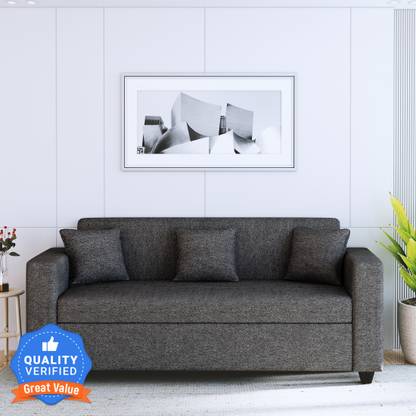 Bharat Lifestyle Lexus Fabric 3 Seater Sofa Finish Color Dark