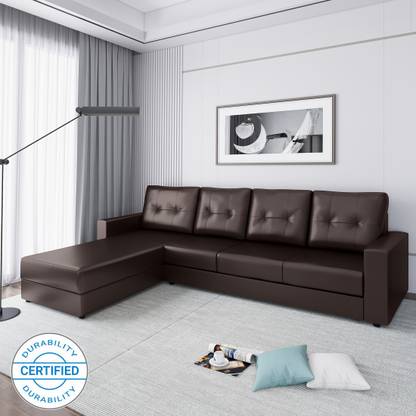 Flipkart Perfect Homes Miranda L Shape RHS Leatherette 6 Seater  Sofa