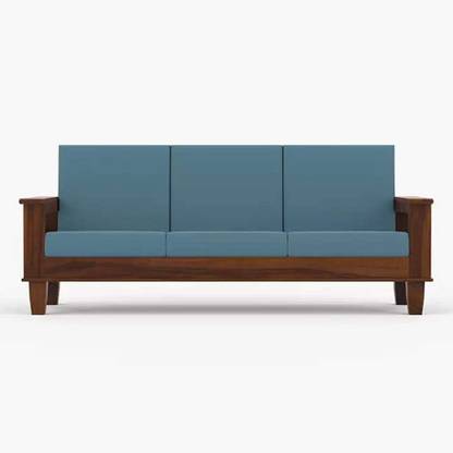 BRIGHTWOOD Solid Wood Sheesham Wood 3 Seater Sofa For Living, Waiting Room/ Office Fabric 3 Seater  Sofa