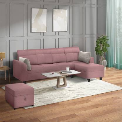 duroflex Zivo Plus Interchangeable Lounger (Chaise) Set Fabric 5 Seater  Sofa