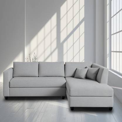 Cozyheaven Aria 4 Seater L Shape Sofa Set Fabric 4 Seater  Sofa