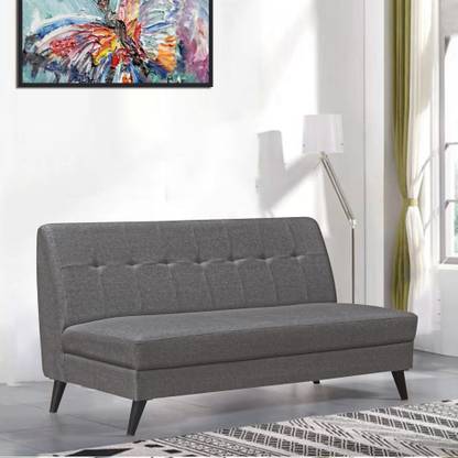 ARRA Parker Three Seater Sofa / Bench Grey Fabric 3 Seater  Sofa