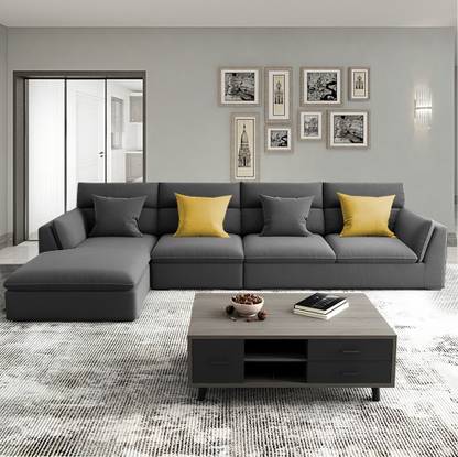 Casaliving Delton Fabric 6 Seater  Sofa