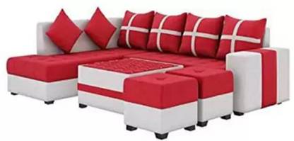 LSI SIGNATURE MAHROON LEFT Leatherette 8 Seater  Sofa