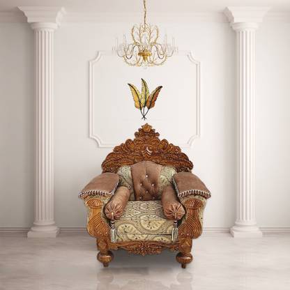 Wood Master Sre Fabric 1 Seater  Sofa