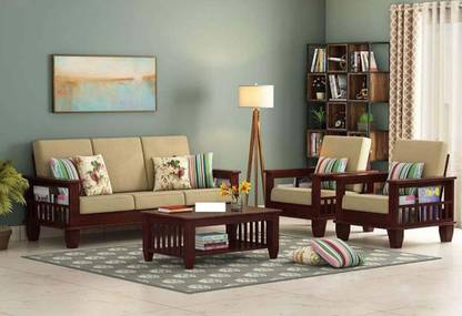 Gurukripa Furniture Fabric 3 + 1 + 1 Sofa Set
