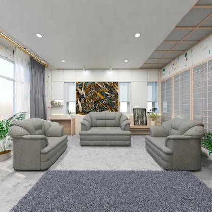 Sekar Lifestyle Butterfly Serise Fabric 2 + 1 + 1 Sofa Set