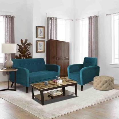 ARRA Rome Tufted Back 4 Seater Sofa Set Fabric 3 + 1 Sofa Set