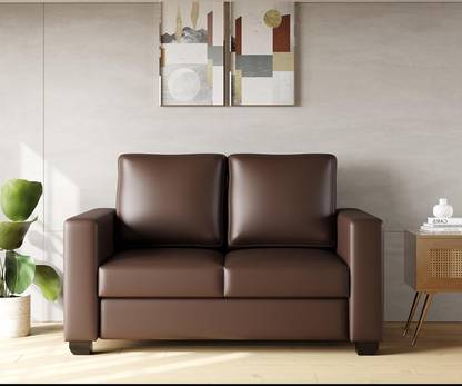 MANOHAR MART Orlando Leatherette 2-Person Sofa Solid Wood 2 + 1 Sofa Set
