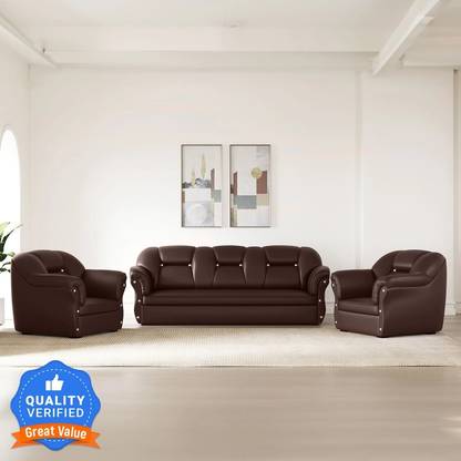 Flipkart Perfect Homes Bella Comfortable Stylish Leatherette 3 + 1 + 1 Sofa Set