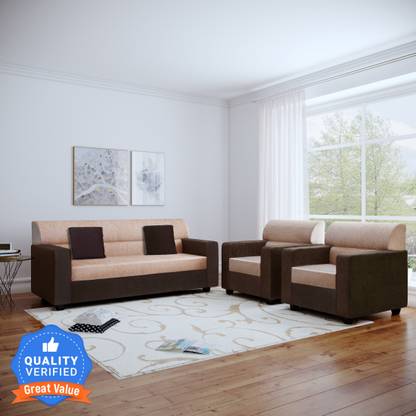 Bharat Lifestyle Prince Fabric 3 + 1 + 1 Sofa Set