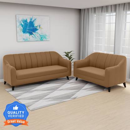 CARLTON LONDON Lukas Velvet Fabric Fabric 3 + 2 Sofa Set