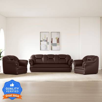 Flipkart Perfect Homes Bella Leatherette 3 + 1 + 1 Sofa Set