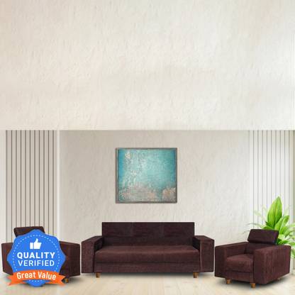 Seventh Heaven Berlin 5 Seater Sofa, Extra Spacious, Chenille Molfino Fabric: Fabric 3 + 1 + 1 Sofa Set