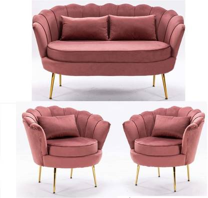 Smarts collection beautiful fabric sofa set with metal legs for your living room, bedroom, office Fabric 2 + 1 + 1 Sofa Set