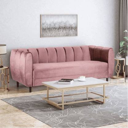 NICE MAPLE Bobran Modern Sofa Set in Suede Fabric 3 + 2 + 2 Sofa Set