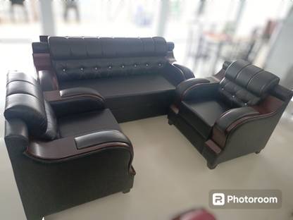 royaldecor 53 Number Sofa Half-leather 3 + 1 + 1 Sofa Set