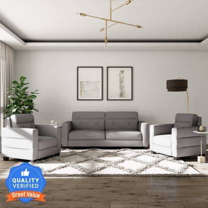 Flipkart Perfect Homes Salzburg Fabric 3 + 1 + 1 Sofa Set