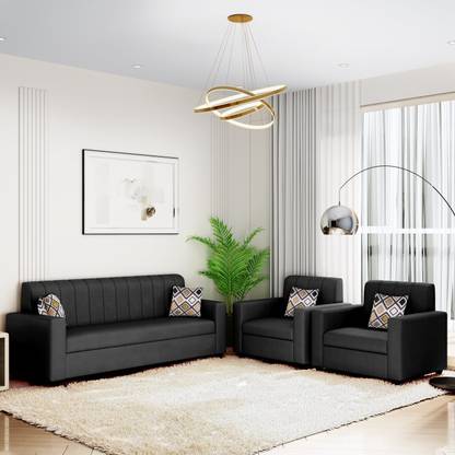 Bharat Lifestyle Tulip Leatherette 3 + 1 + 1 Sofa Set