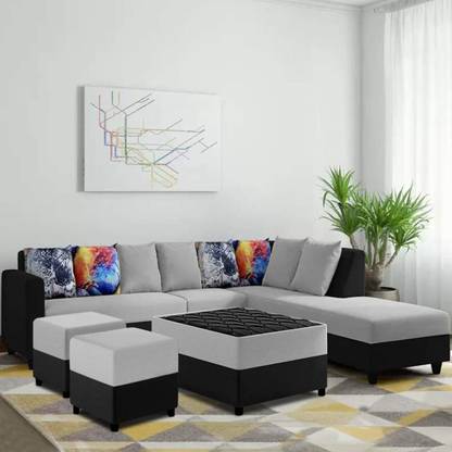 amaz Leather 3 + 2 + 1 + 1 Sofa Set