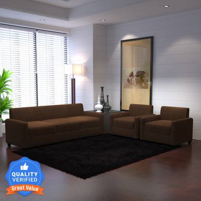Dolphin Solitaire Fabric 3 + 1 + 1 Sofa Set