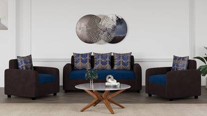 ELTOP Mushi Fabric 3 + 1 + 1 Sofa Set