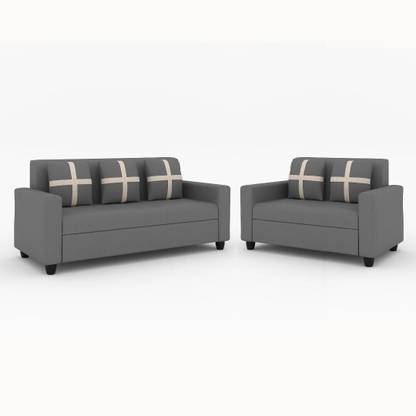 Allie Wood Rio Highback Fabric 3 + 2 Sofa Set