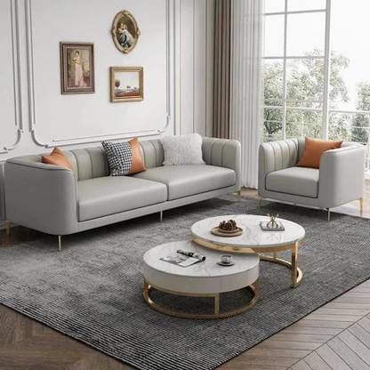 NICE MAPLE Leatherette 3 + 1 Sofa Set