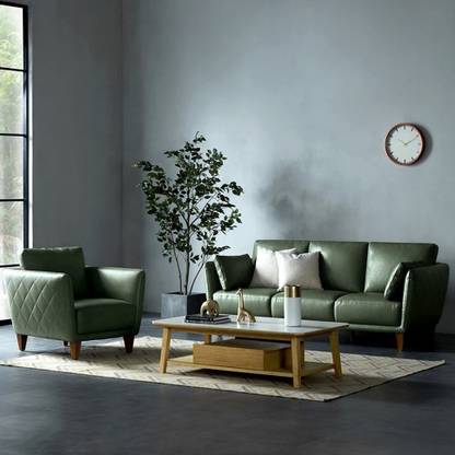 KAMAL INTERIORS Premium Italian Design Synthetic Leather Sofa Set (JMD106S) Leather 3 + 1 Sofa Set