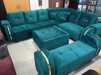 SHRI JI Solid Wood 3 + 2 + 2 + 1 Sofa Set