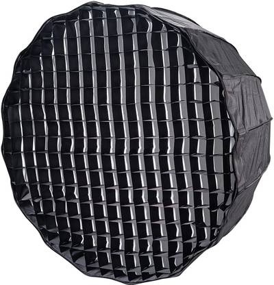 Powerpak 120cm Black/Silver Deep Parabolic Umbrella Softbox with Grid for Photography Octagonal Softbox