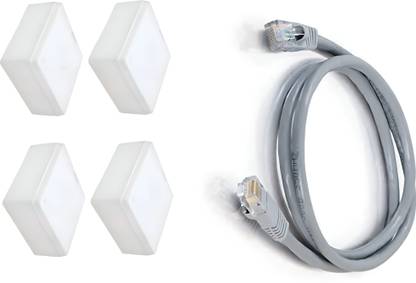 Sharpeye Cctv 4*4 Pvc Box & Network Cable, Ethernet Cable 5 Meter Square Softbox