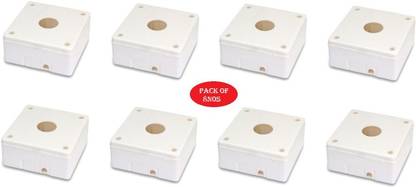 EXPERTRONICS PVC Junction Box FOR CCTV CAMERA (PACK OF 8) Square Softbox