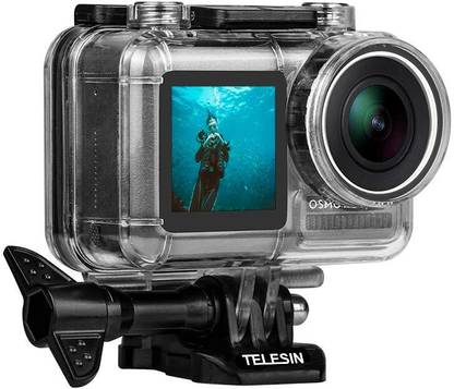 Telesin Waterproof Housing Case Transparent Acrylic Cover for DJI Osmo Action Camera Rectangle Softbox