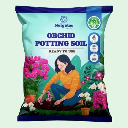 Nelgates Premium Orchid Potting Soil Mix - Specialized Blend for Orchid Plants Soil